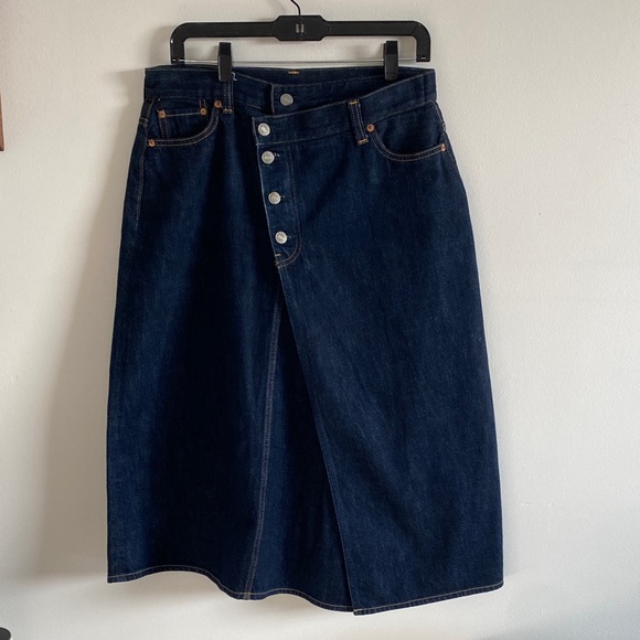 Like new Momotaro Jeans 12oz GTB Selvedge Denim Wrap Skirt. - Picture 9 of 16